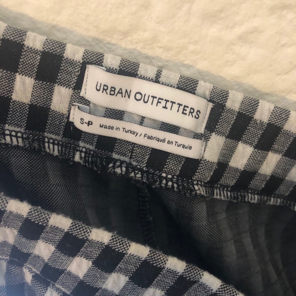 gingham patterned pant